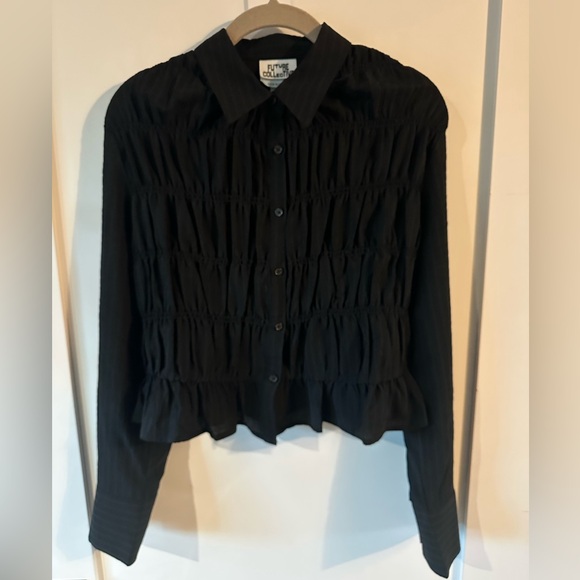 Future Collective Tops - Future Collective Target Black Button-Up